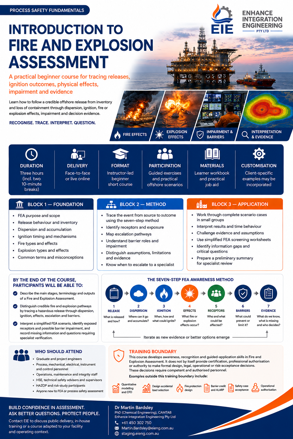 Introduction to Fire and Explosion Assessment promotional course sheet