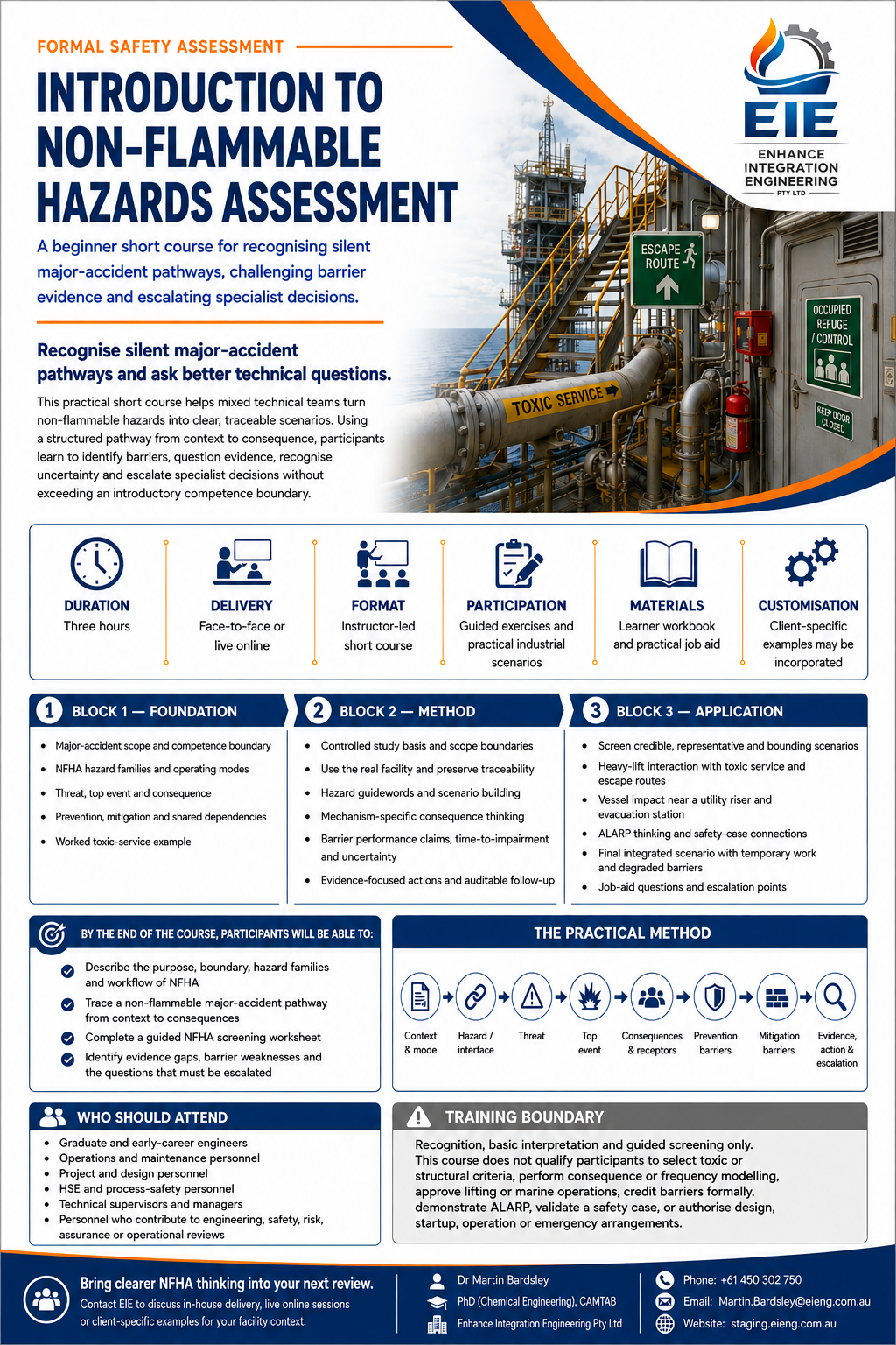 Non-Flammable Hazards Assessment promotional course sheet